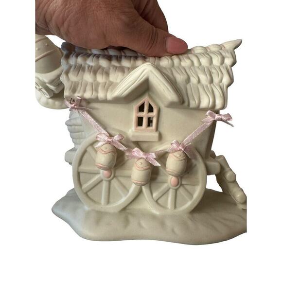 Dept 56 Snow Bunnies My Woodland Wagon Parked in Robins Nest Thicket in Box - Picture 2 of 11